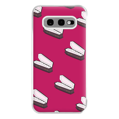 Bright Pink Coffin Pattern Galaxy S10e Case