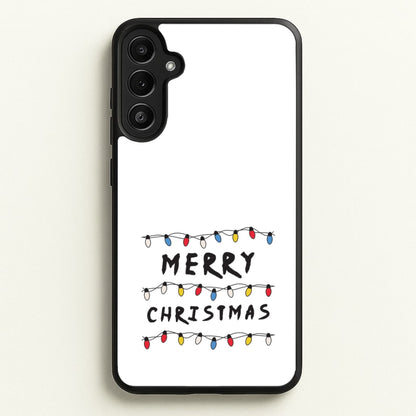 Merry Christmas String Lights Galaxy A36 Case