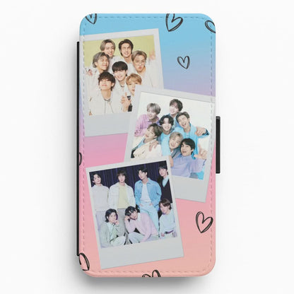 K-Pop Band Polaroid Collage Flip / Wallet Phone Case