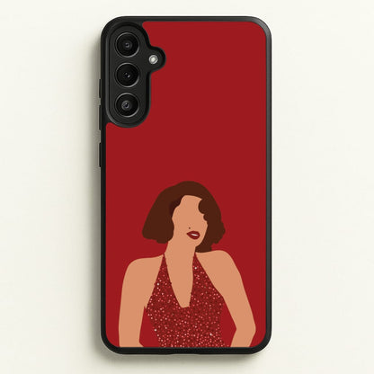 Red Sparkly Dress Galaxy A36 Case