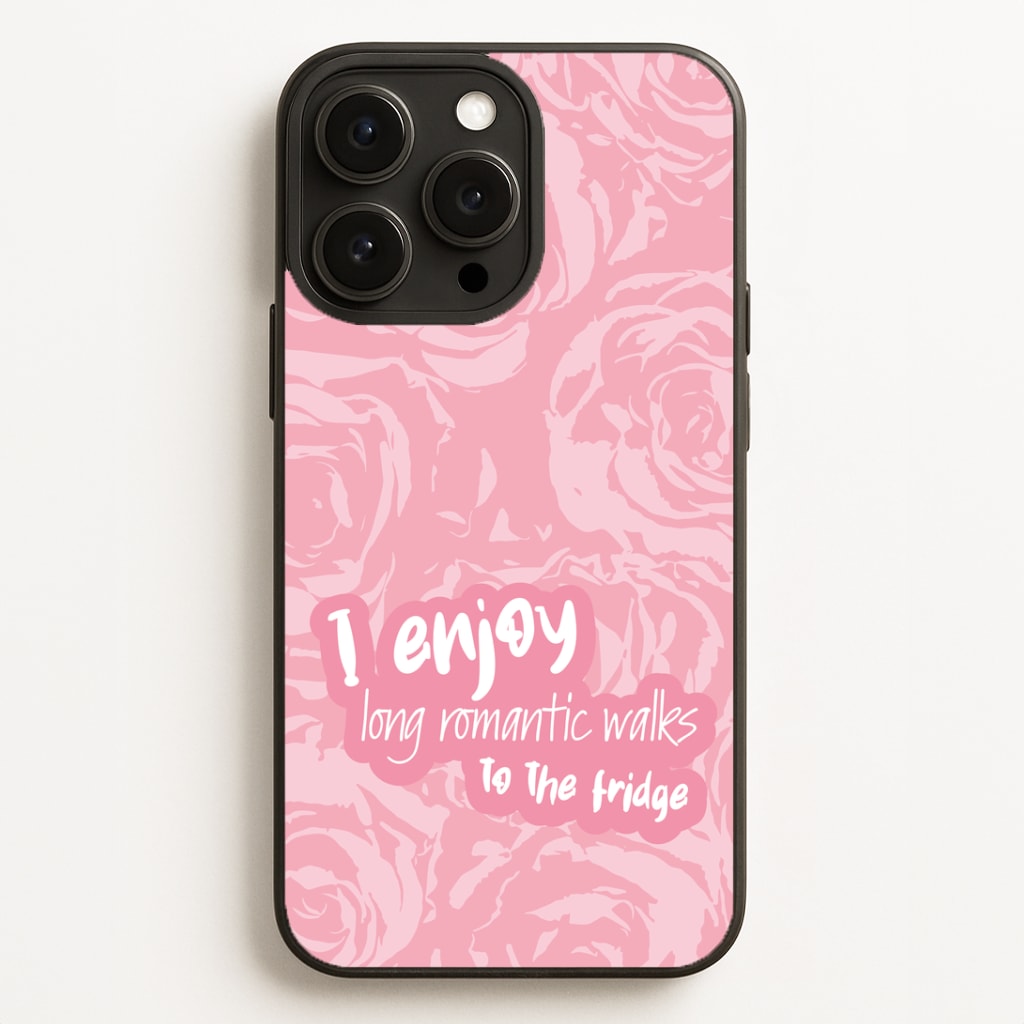 I Enjoy Long Romantic Walks - Funny Quotes Phone Case for iPhone, Samsung Galaxy and Google Pixel