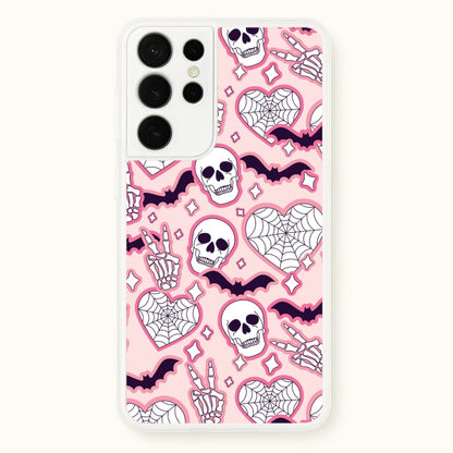 Cute Halloween Stickers Pattern Galaxy S21 Ultra Case