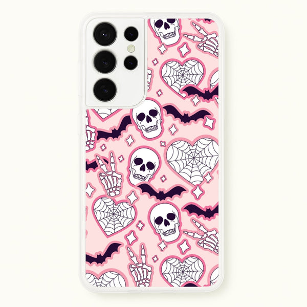 Cute Halloween Stickers Pattern Galaxy S21 Ultra Case