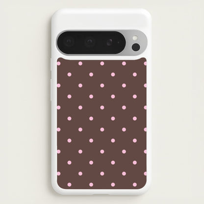 Chocolate & Strawberry Polka Dots Google Pixel 9 Pro XL Case