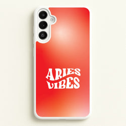 Aries Vibes Gradient Zodiac Galaxy A34 Case