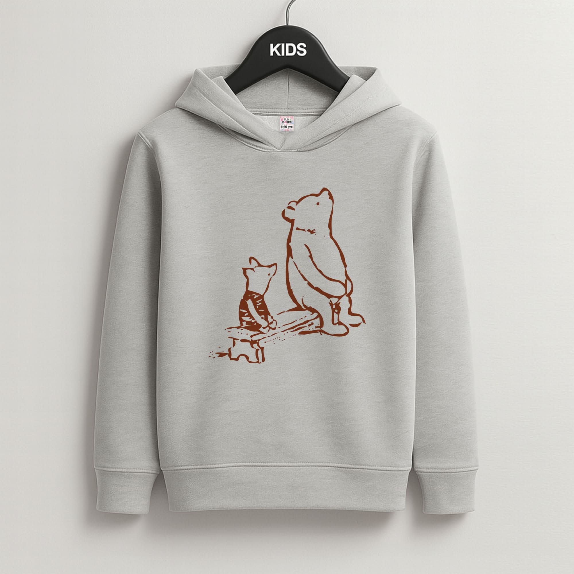 Winnie & Pig Grey Kids Hoodie