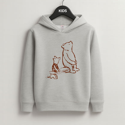 Winnie & Pig Grey Kids Hoodie