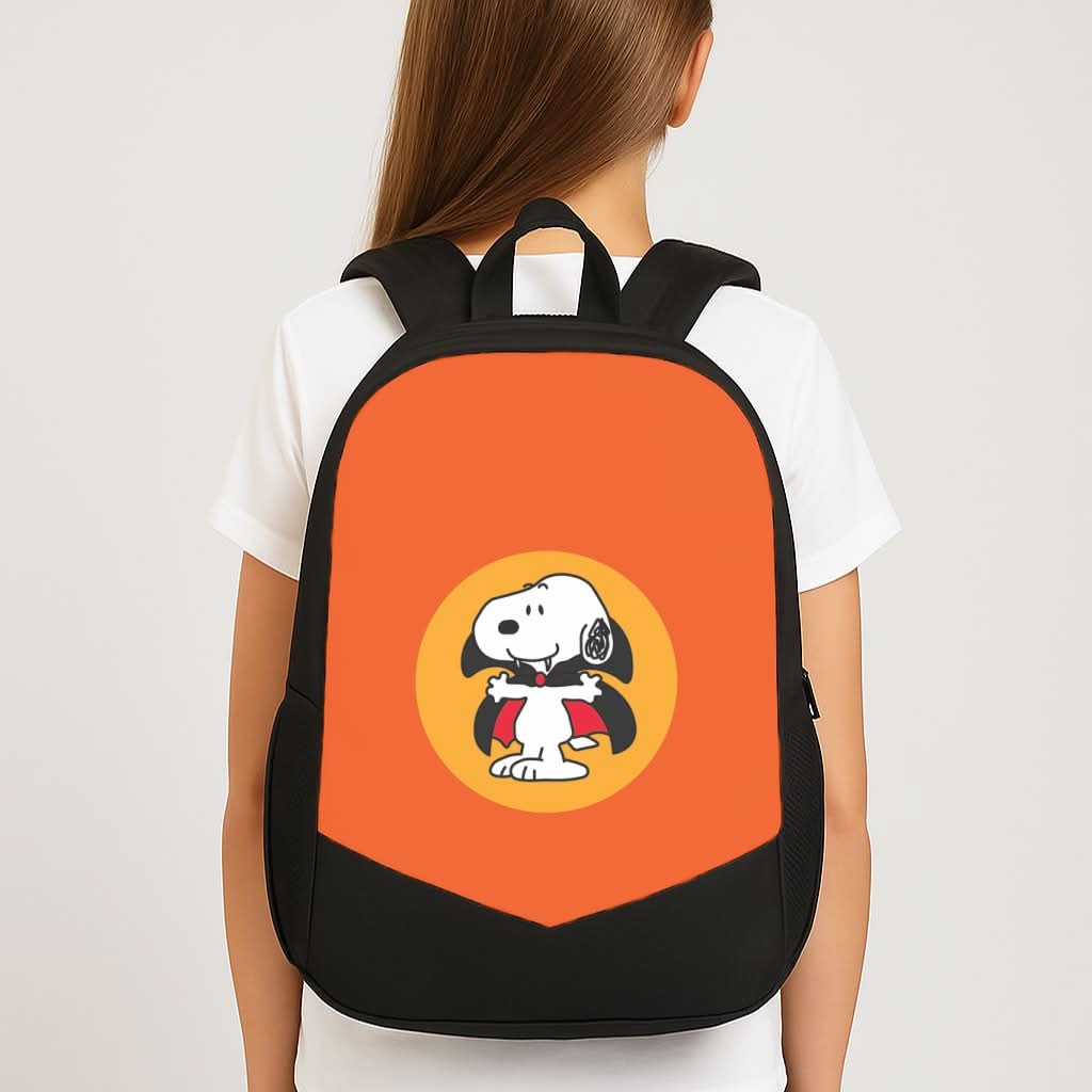 Cartoon Beagle Vampire School Bag
