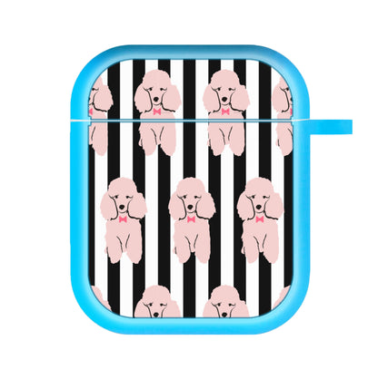 Striped Poodle - Dog Pattern AirPods Case