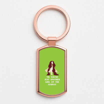 Just Another Girl Rose Gold Keyring