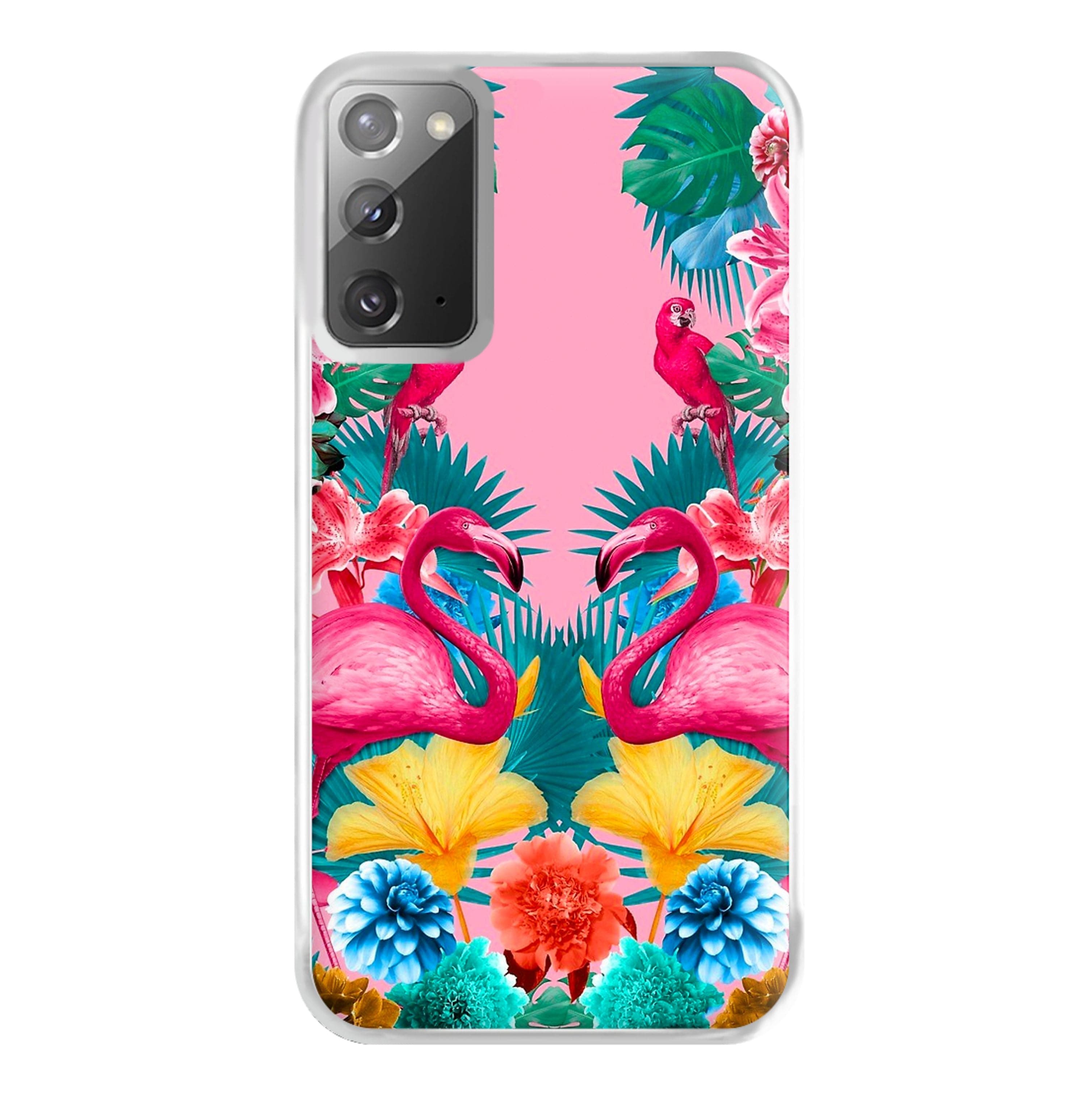 Flamingo and Tropical garden Phone Case