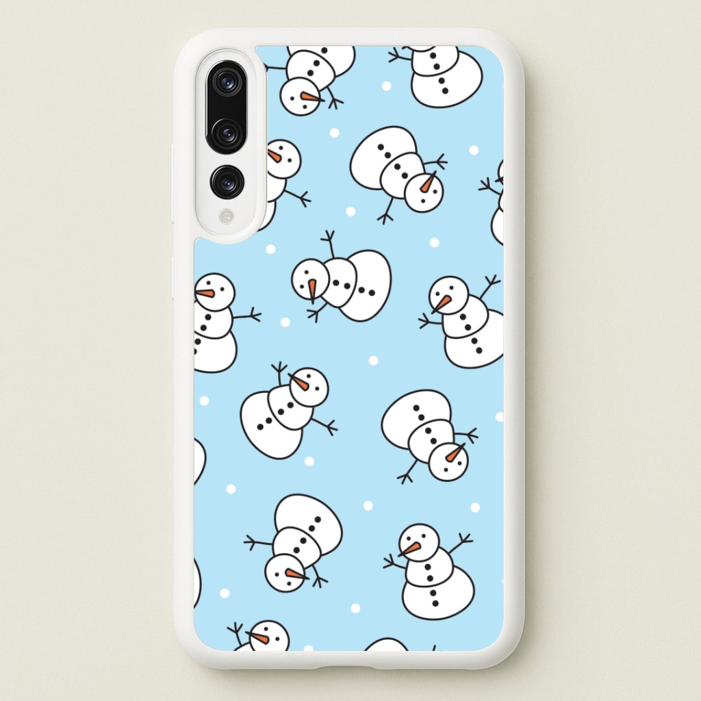 Cartoon Snowmen Pattern Huawei P20 Pro Case