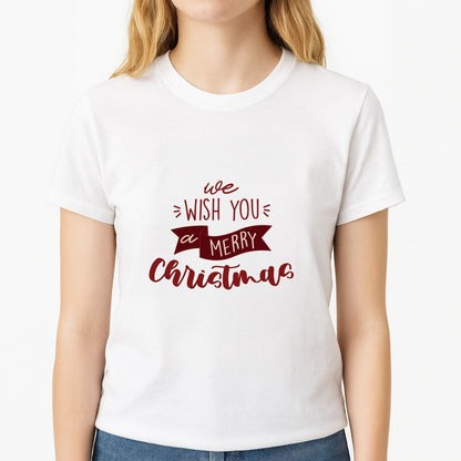 We Wish You A Merry Christmas Quote Womens T-Shirt