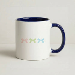 Gingham Ties  Navy Mug