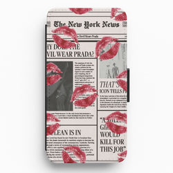 Headline Kisses Flip / Wallet Phone Case
