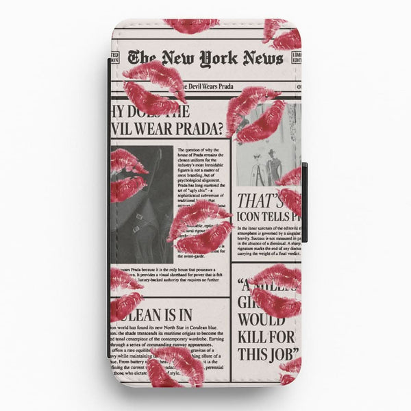 Headline Kisses Flip / Wallet Phone Case
