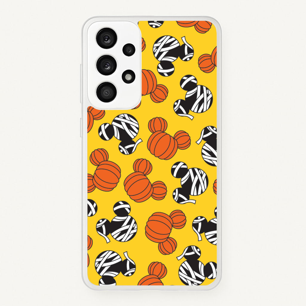 Pumpkin And Mummy Mouse Pattern Galaxy A53 Case