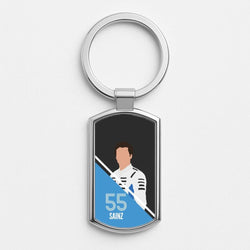 Sainz 2026 Silver Metal Keyring