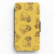 Winnie Honey Pot Pattern Flip / Wallet Phone Case 1