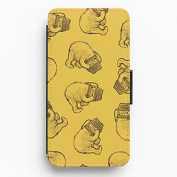Winnie Honey Pot Pattern Flip / Wallet Phone Case