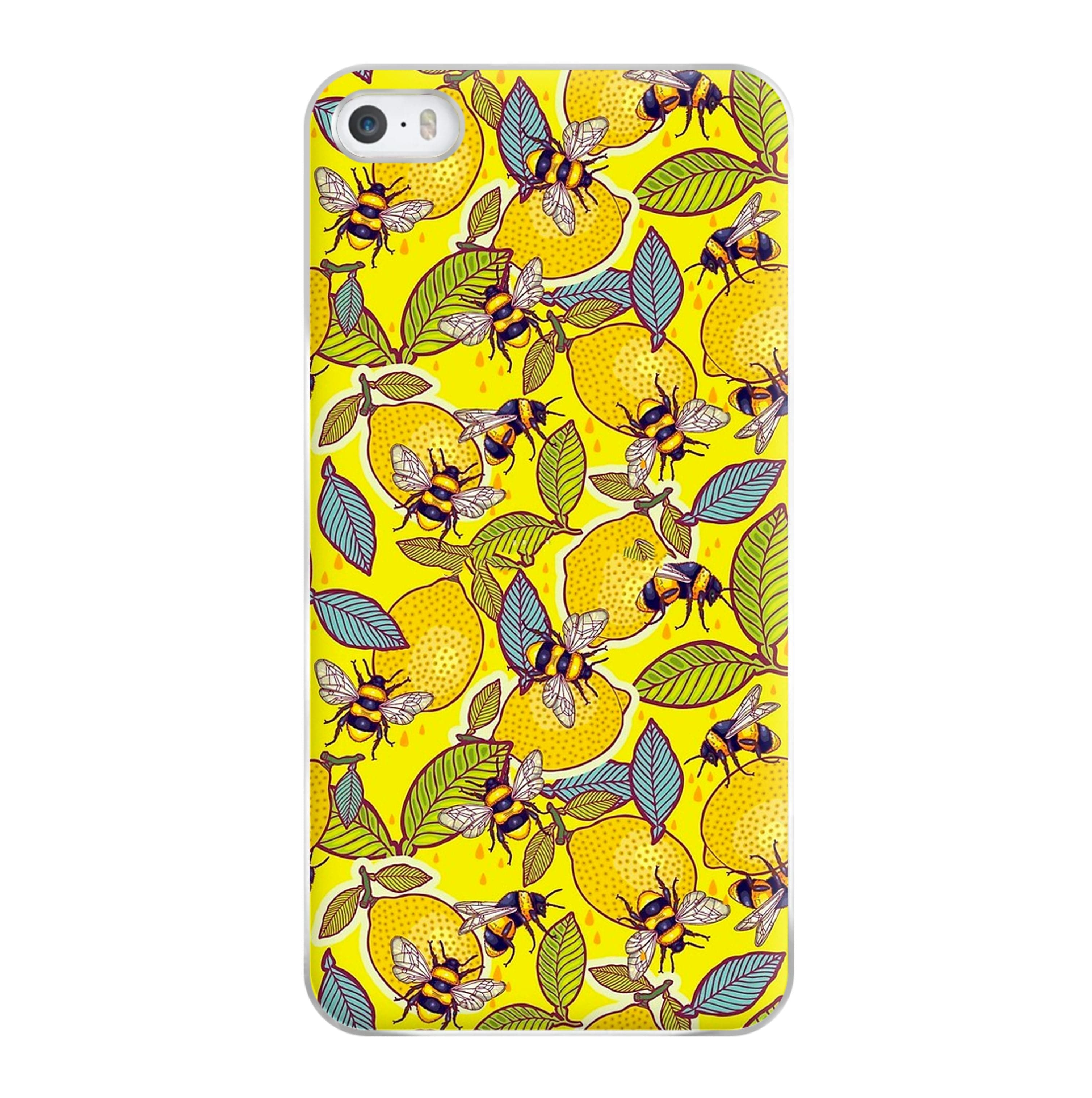 Yellow Lemon and Bee Phone Case