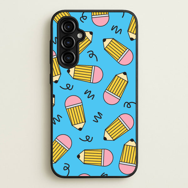 Pencils And Scribbles Pattern Galaxy A54 Case