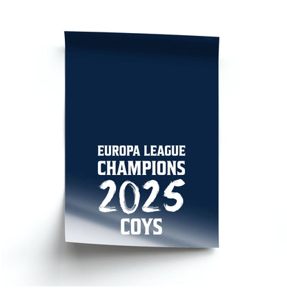 Europa League Winners 2025 - COYS Poster