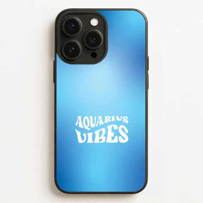 Aquarius Vibes Gradient Zodiac iPhone 16 Pro Max Case