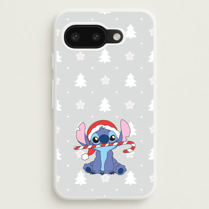 Cute Blue Alien Candycane Google Pixel 9a Case