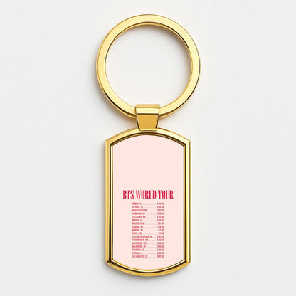 K-Pop Band World Tour List 2026 Gold Keyring