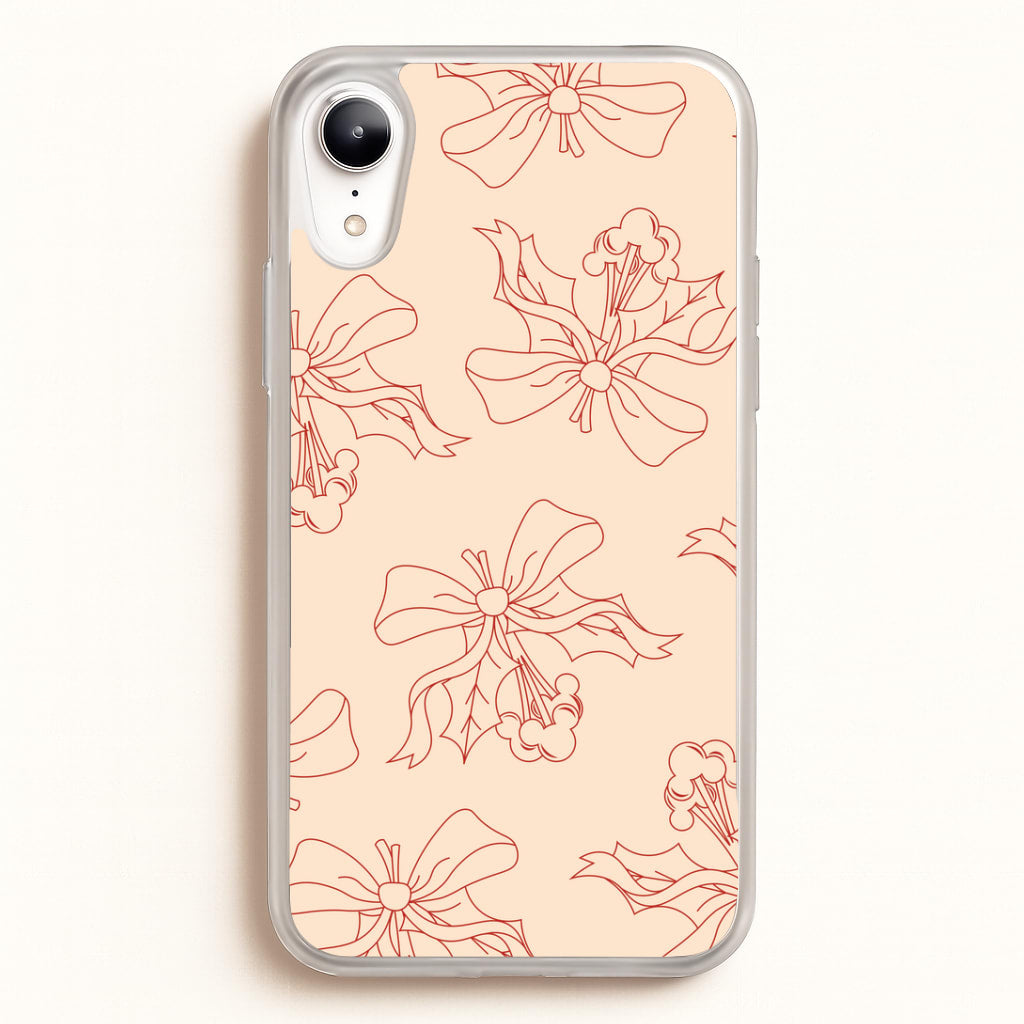 Cartoon Mouse Holly Pattern iPhone XR Case