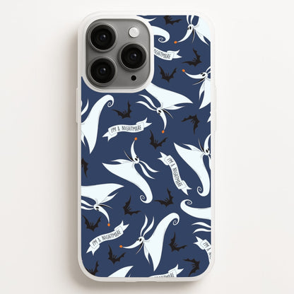 Skeleton Dog And Bats Pattern iPhone 16 Pro Case