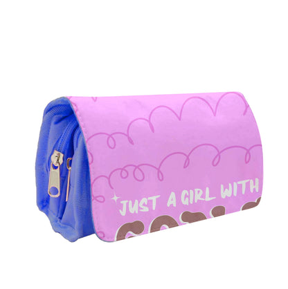 Just A Girl With Goals - Aesthetic Quote Pencil Case