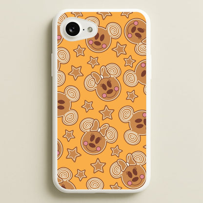 Cartoon Mouse Gingerbread Pattern iPhone 16e Case