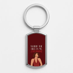 Where The Hell Silver Metal Keyring