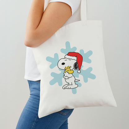 Christmas Cartoon Beagle And Bird  Shoulder Bag