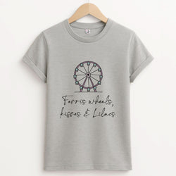 Ferris Wheels, Kisses & Lilacs Unisex Grey T-Shirt
