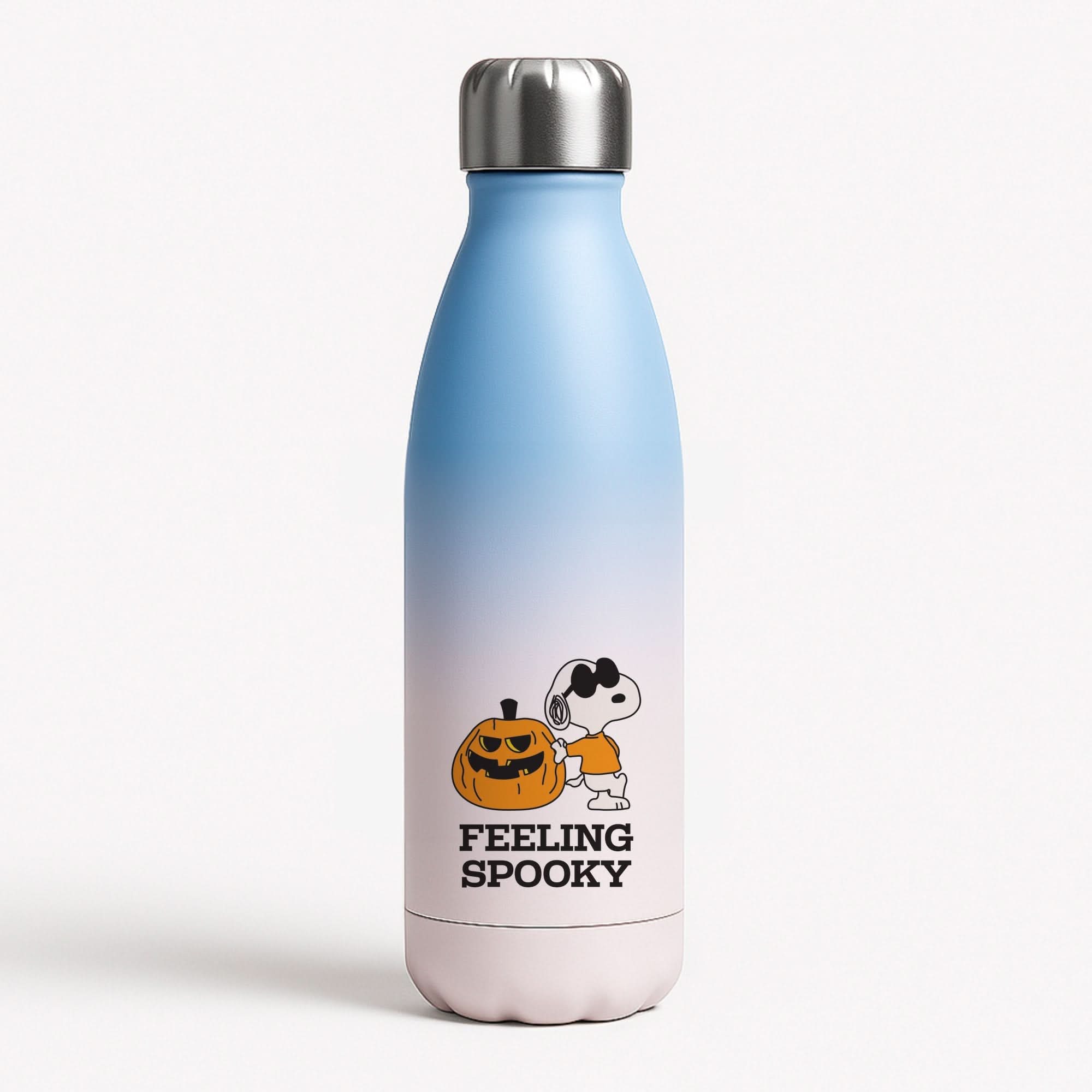 Feeling Spooky Cartoon Beagle Blue Water Bottle