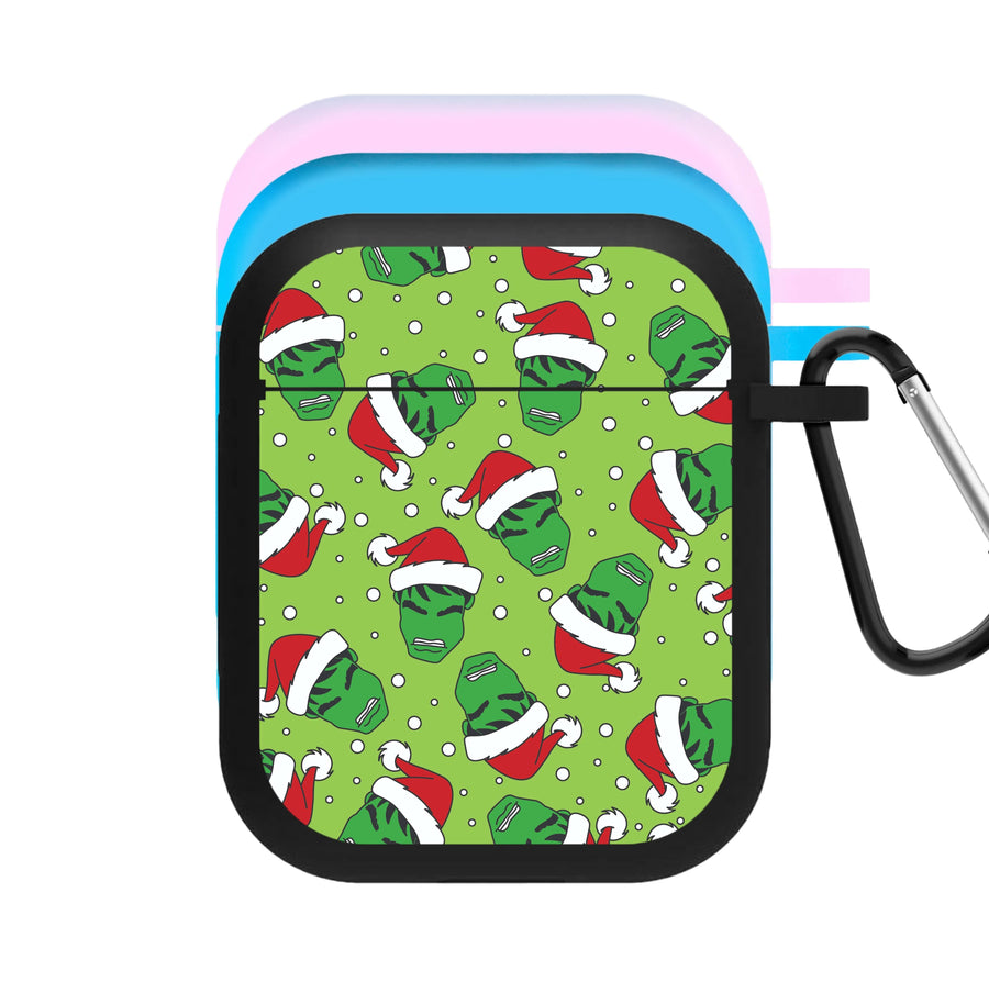 Green Christmas Pattern AirPods Case