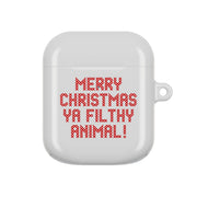 Merry Christmas Ya Filthy Animal AirPods Case 1
