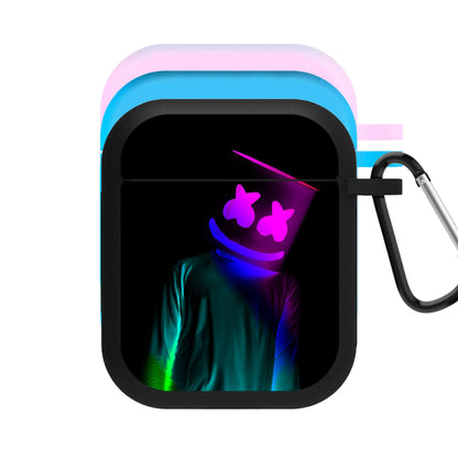 White Helmet DJ In Lights AirPods Case