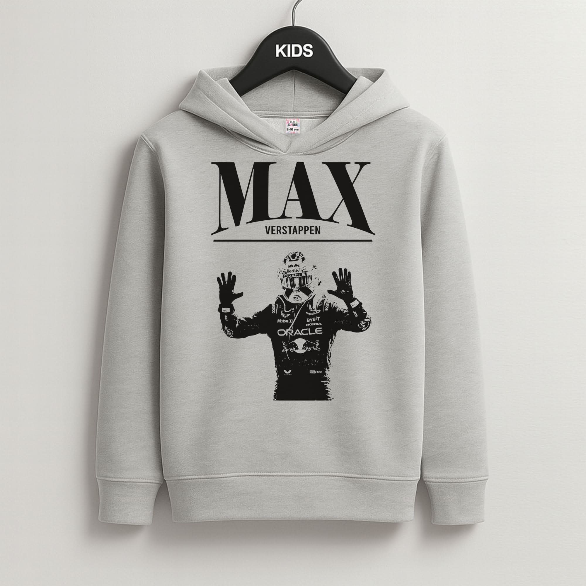 Max Blue And Red Grey Kids Hoodie