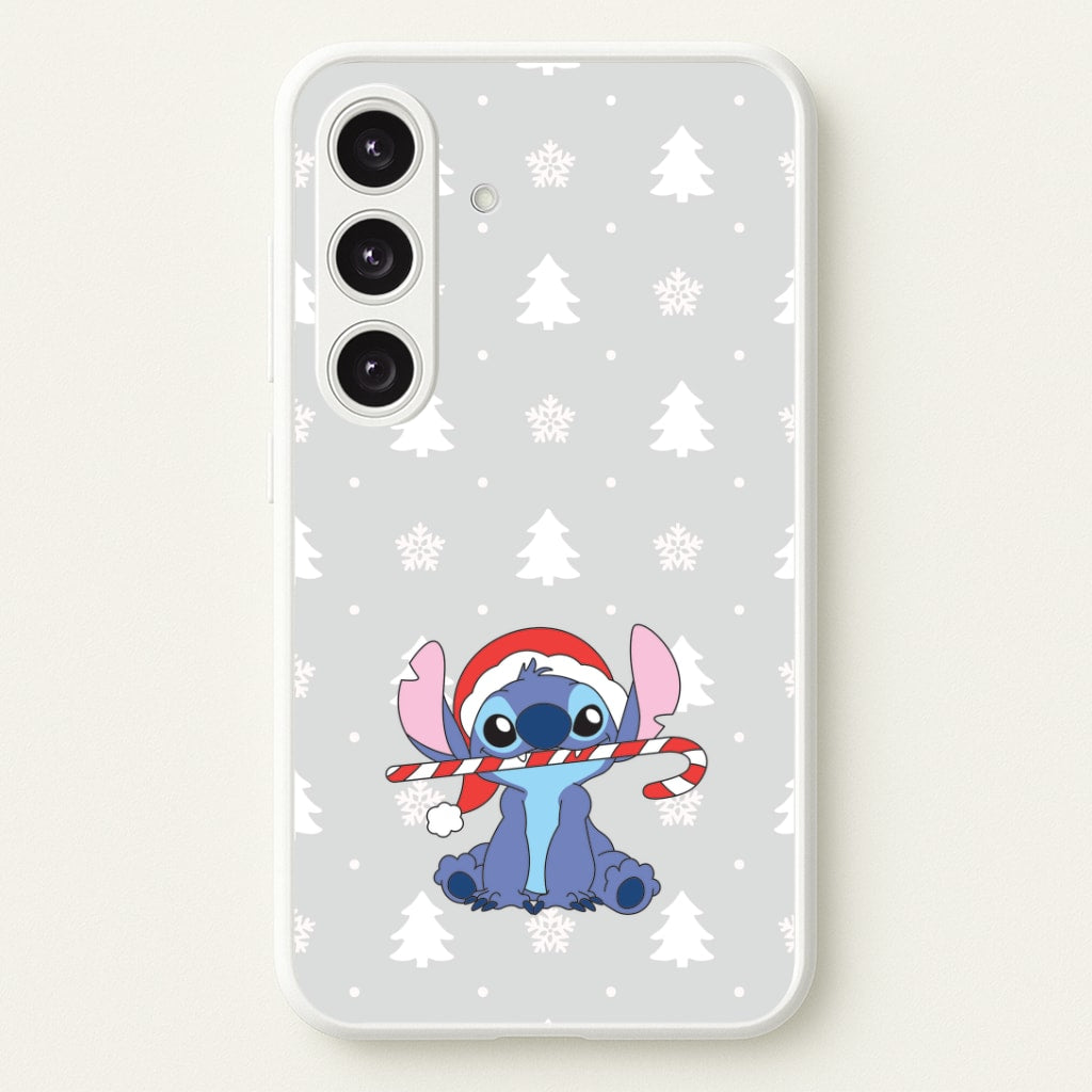 Cute Blue Alien Candycane Galaxy S24FE Case