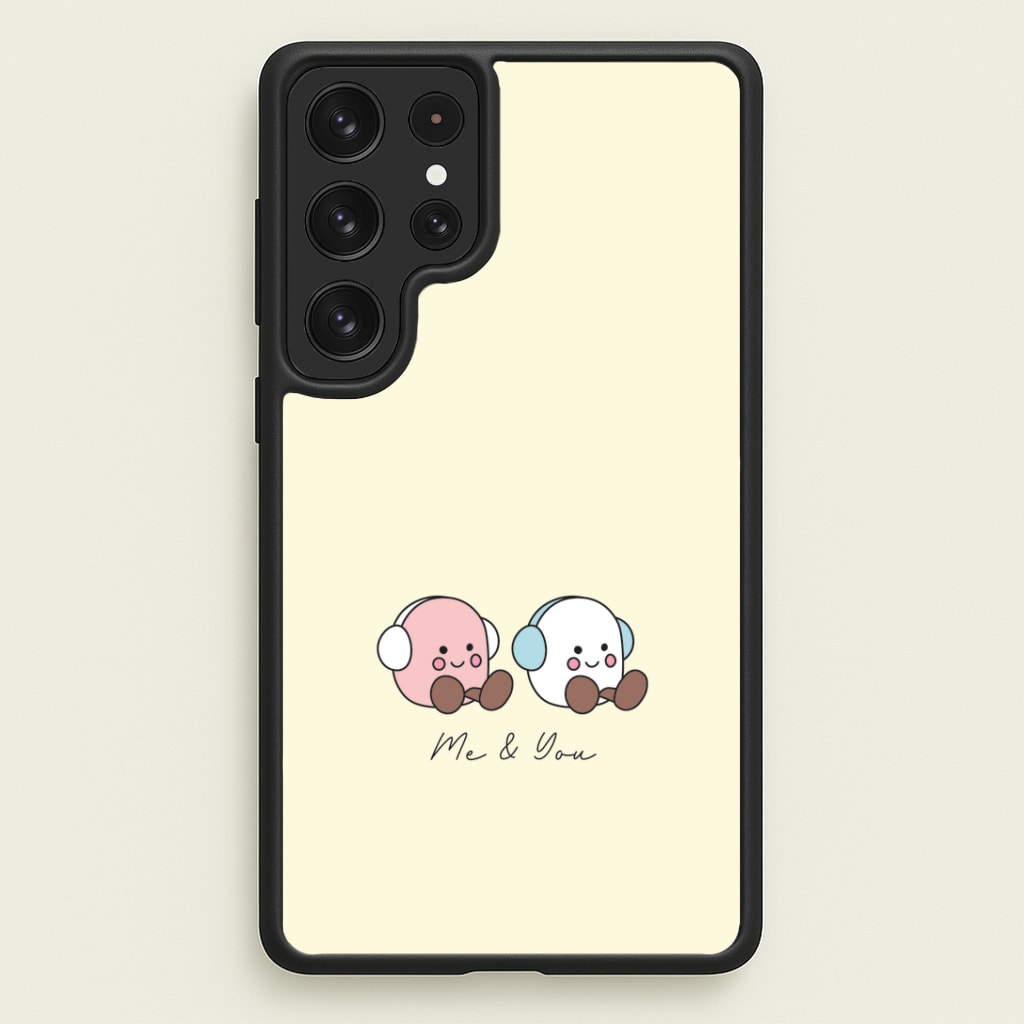 Cute Christmas Marshmellow Plushies Galaxy S23 Ultra Case