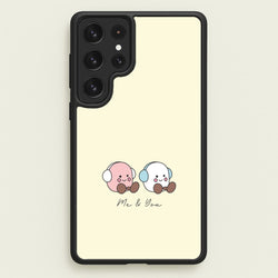 Cute Christmas Marshmellow Plushies Galaxy S23 Ultra Case
