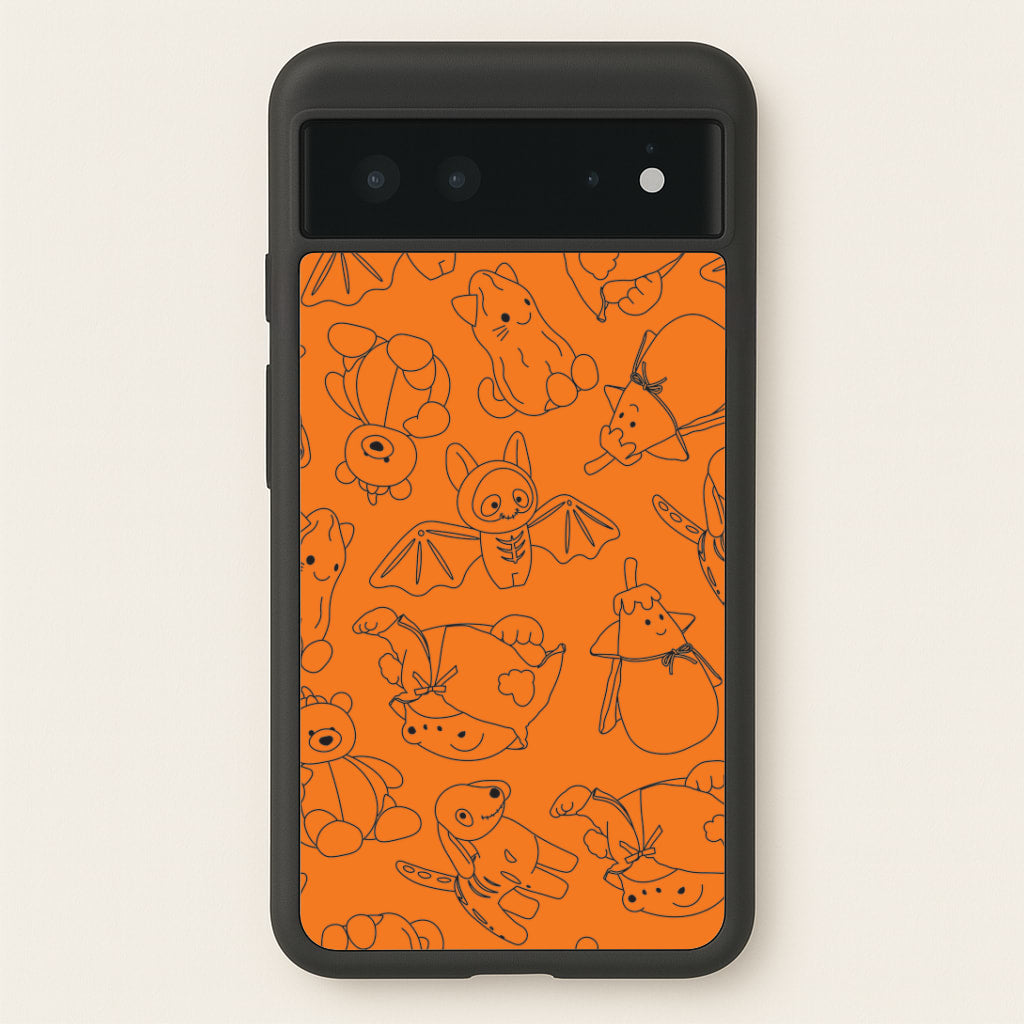 Halloween Plushies Pattern I - Halloween Google Pixel 6 Case
