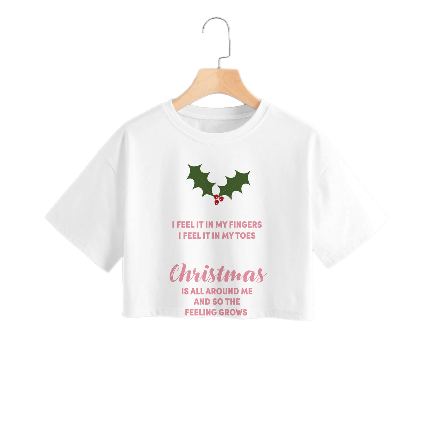 Christmas Is All Around Me - Love Actually Crop Top