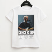 Fender Orange Song List Kids T-Shirt 1