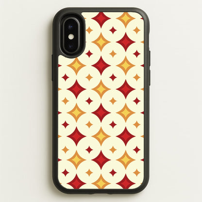 Geometric Christmas Stars Pattern iPhone X / XS Case