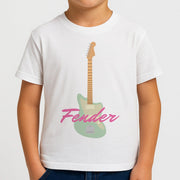 Blue Guitar Fender Kids T-Shirt 4